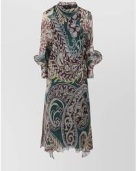 Etro - Silk Dress With Paisley Print - Lyst