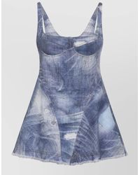 Roberto Cavalli - Cotton Mini Dress - Lyst