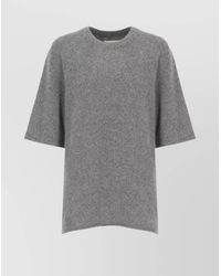 Loulou de Saison - Ribbed Short-Sleeve Crewneck Knitted Top - Lyst