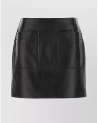 Bottega Veneta - Leather Mini Skirt - Lyst