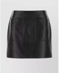 Bottega Veneta - Leather Mini Skirt - Lyst