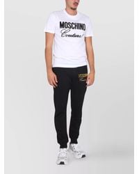 Moschino - Logo-Print Cotton Crewneck T-Shirt - Lyst