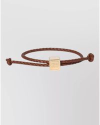 Miu Miu - Leather Woven Bracelet - Lyst
