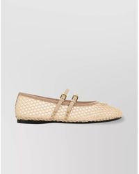 Prada - Mesh Ballerinas With Flat Sole And Round Toe - Lyst