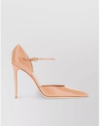 Gianvito Rossi - Leather Pumps With Patent Finish And Stiletto Heel - Lyst