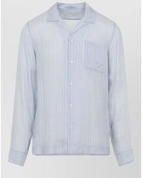 Dries Van Noten - Cupro Relaxed-Fit Striped Bowling Shirt - Lyst