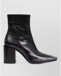Maison Margiela - Leather Square-Toe Ankle Boots - Lyst