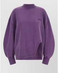 The Attico - Cotton Shaped Slit Sweatshirt - Lyst