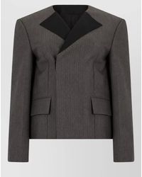Bottega Veneta - Wool Mohair Double-Breasted Suit Jacket - Lyst