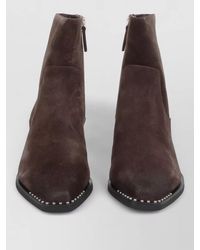 Ash - Hasley Ankle Boots Block Heel Studs - Lyst