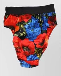 Dolce & Gabbana - Floral-Print High-Rise Bikini Briefs - Lyst