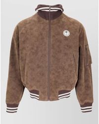 Palm Angels - Tree Logo Caban Jacket Suede Effect - Lyst