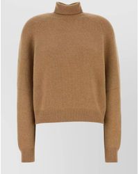 Fendi - Cashmere Blend Ribbed Roll Neck Jumper - Lyst