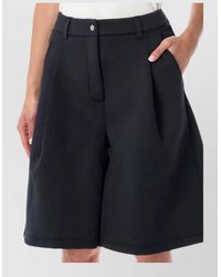Nike - Pleated Mid-Rise Bermuda Shorts - Lyst