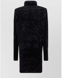 Saint Laurent - Velvet Padded Turtleneck Top - Lyst