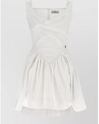 Vivienne Westwood - Cotton Draped Sleeveless Mini Dress - Lyst