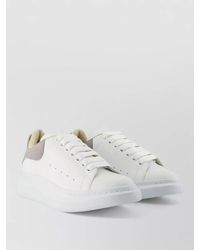 McQueen - Oversized Leather Sneakers Contrast Heel Tab - Lyst