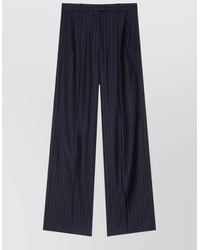 Givenchy - Wool Pinstripe Double-Pleat Straight-Leg Trousers - Lyst