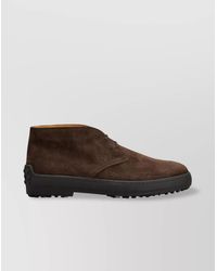 Tod's - Suede Leather Ankle Boots - Lyst