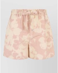 Moncler - Floral-Print Knee-Length Shorts - Lyst