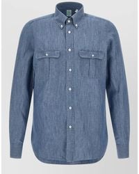 Finamore 1925 - Cotton Linen Long-Sleeve Shirt - Lyst