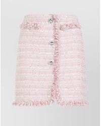 Giambattista Valli - Boucle Fringed Mini Skirt - Lyst