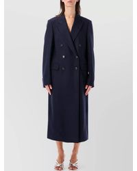 Dries Van Noten - Wool Double Breasted Coat - Lyst