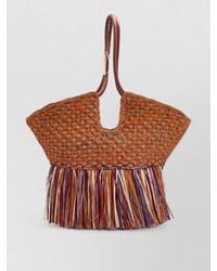 Zimmermann - Raffia Woven Fringed Medium Tote Bag - Lyst