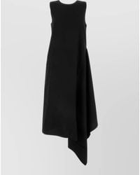Uma Wang - Aura Viscose Blend Midi Asymmetric Dress - Lyst