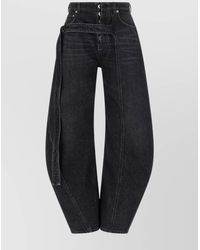 Jean Paul Gaultier - High Rise Wide Leg Trousers With Belt Loops - Lyst