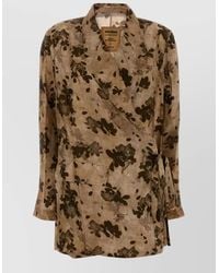 Uma Wang - Printed Satin Single Breasted Blazer - Lyst