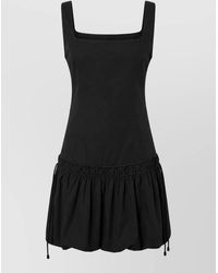 Pinko - Cotton Ruffled Mini Dress - Lyst