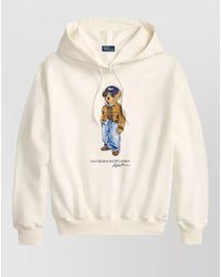 Polo Ralph Lauren - Hooded Knit Top Graphic Kangaroo Pocket - Lyst