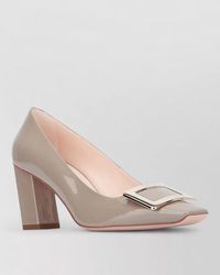 Roger Vivier - Belle Vivier Pumps Metal Buckle Block Heel - Lyst