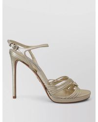 Prada - Leather Ankle-Strap Stiletto Sandals - Lyst