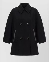 Max Mara - Cashmere Double Breasted Cape - Lyst