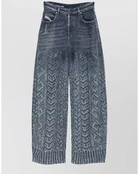 DIESEL - High-Rise Wide-Leg Denim Jeans - Lyst