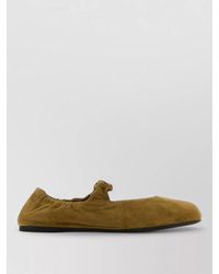 Miu Miu - Suede Leather Ballerina Shoes - Lyst