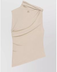 Courreges - Draped Asymmetric Sleeveless Top - Lyst
