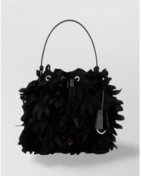 Prada - Bucket Mini Satin Embellished Bucket Bag - Lyst