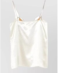Alysi - Satin Camisole Top Relaxed Fit Straps - Lyst