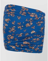 Magda Butrym - Floral-Print Draped Swim Mini Skirt - Lyst
