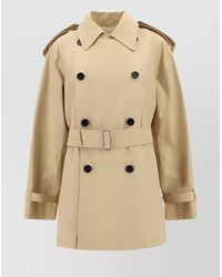 Burberry - Cotton Double-Breasted Belted Trench Coat - Lyst