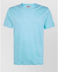 MC2 Saint Barth - Linen Crew Neck Short Sleeve Top - Lyst