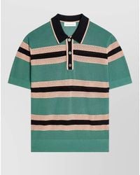 Dries Van Noten - Striped Polo Shirt - Lyst