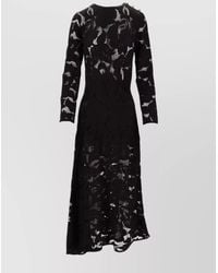 Patou - Lace Long-Sleeve Maxi Dress - Lyst