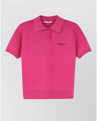 Givenchy - Cashmere Wool Short-Sleeve Knitted Polo Shirt - Lyst