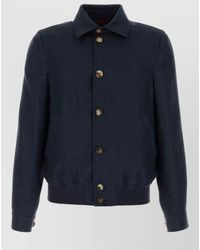 Brunello Cucinelli - Silk Linen Wool Hopsack Bomber Jacket - Lyst