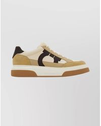 Ferragamo - Cassina Sneakers With Suede And Leather - Lyst
