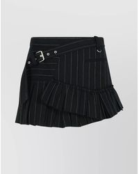 Isabel Marant - Asymmetric Wool And Cotton Skirt With Belt - Lyst